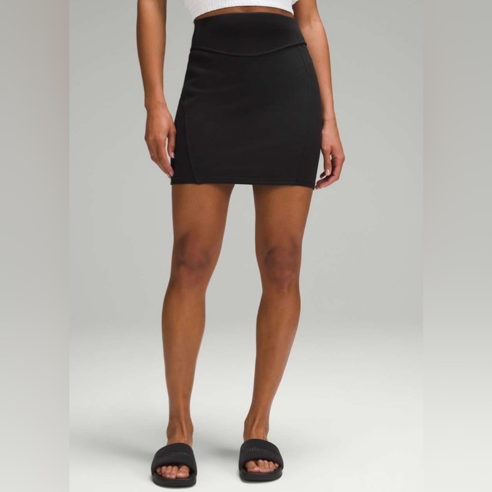 lululemon athletica Scuba Black High-Rise Mini Skirt